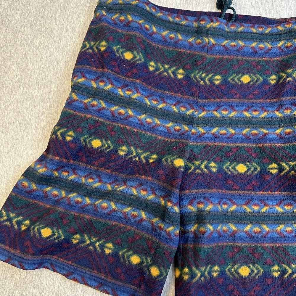 VINTAGE Aztec Sweat Shorts - Sz Large - Pure Water Lounge See‎ Pics